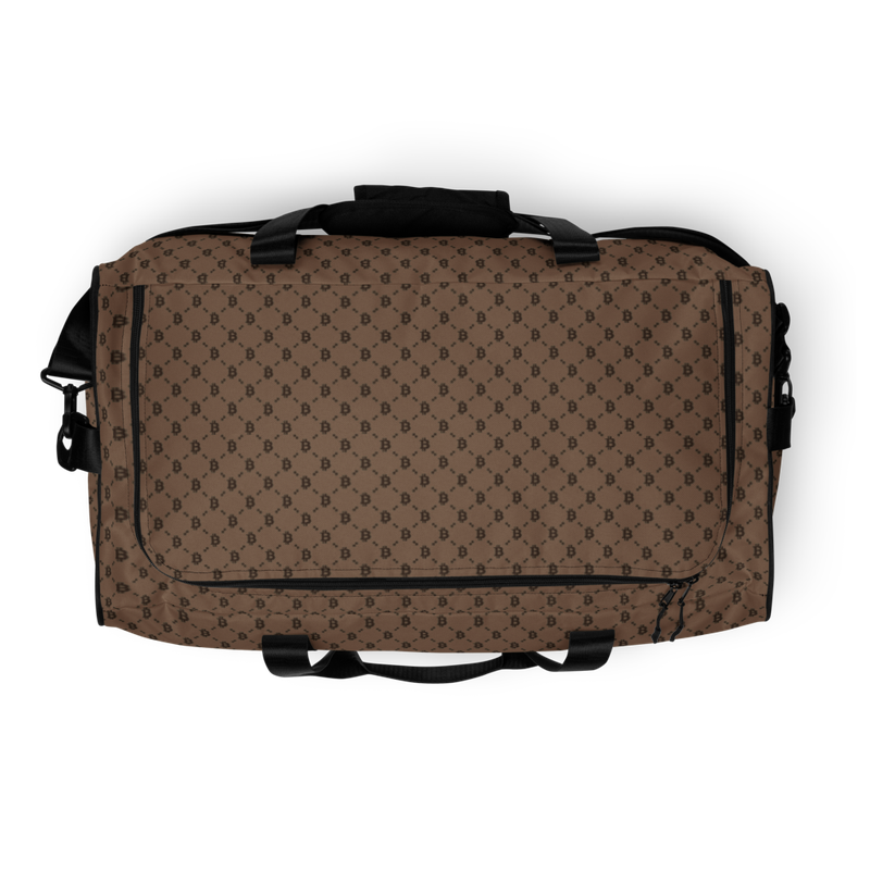 Bitcoin Fashion Brown Duffle Bag