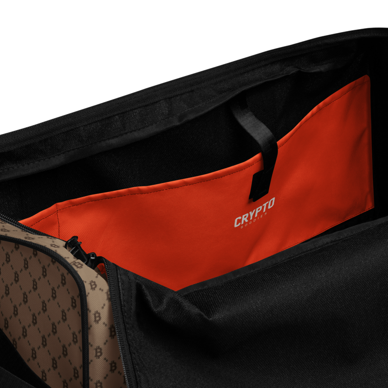 Bitcoin Fashion Brown Duffle Bag