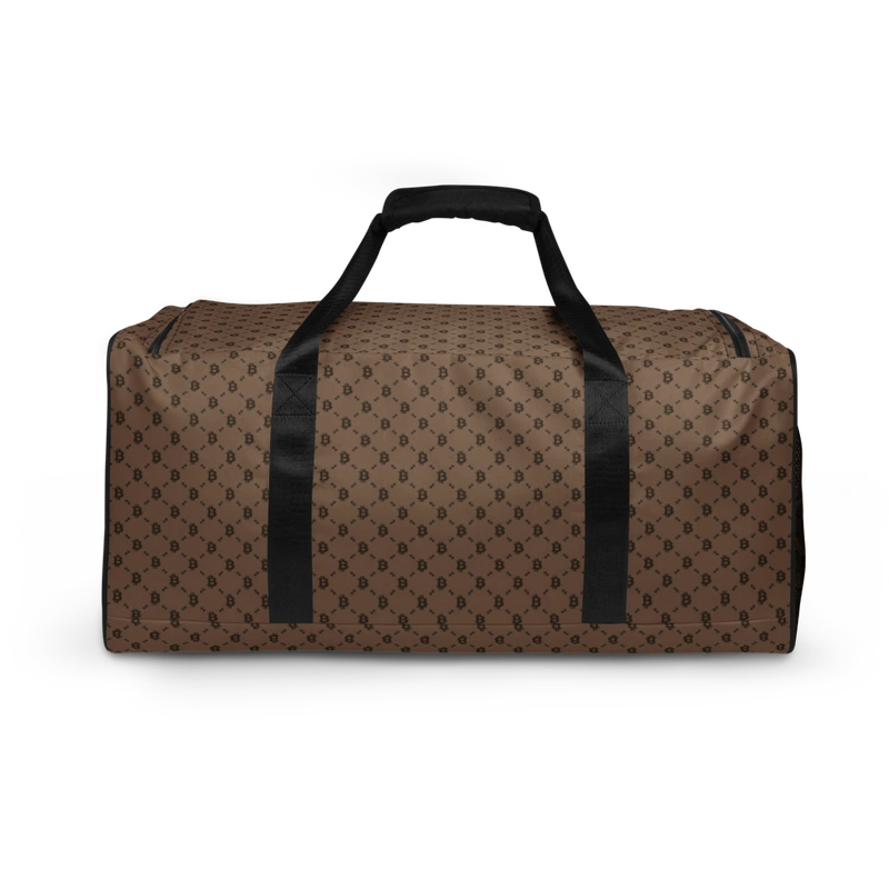 Bitcoin Fashion Brown Duffle Bag
