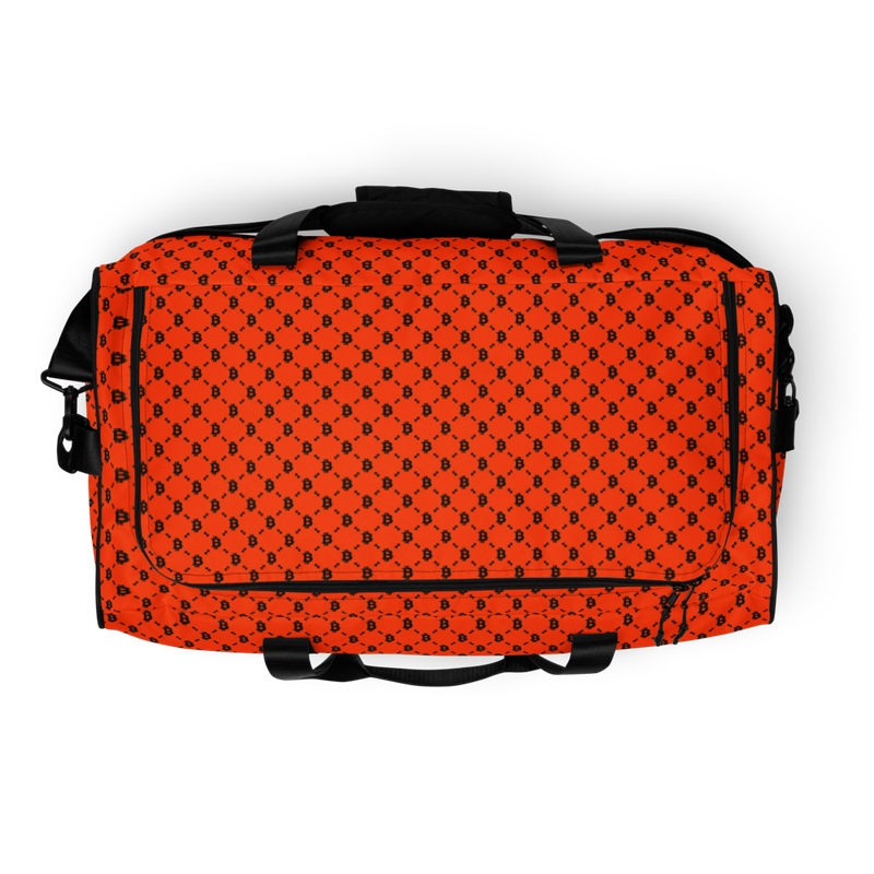 Bitcoin Fashion Orange Duffle Bag