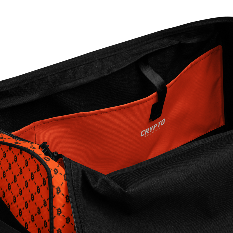 Bitcoin Fashion Orange Duffle Bag