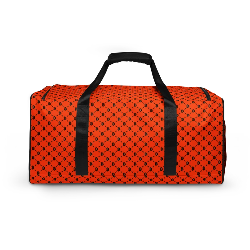 Bitcoin Fashion Orange Duffle Bag