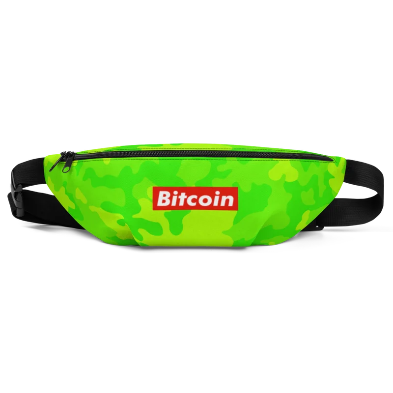 Bitcoin Green Camouflage Fanny Pack