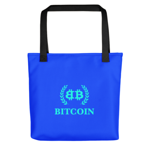 Bitcoin Laurel Leaves Logo Tote Bag
