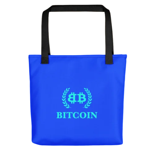 Bitcoin Laurel Leaves Logo Tote Bag
