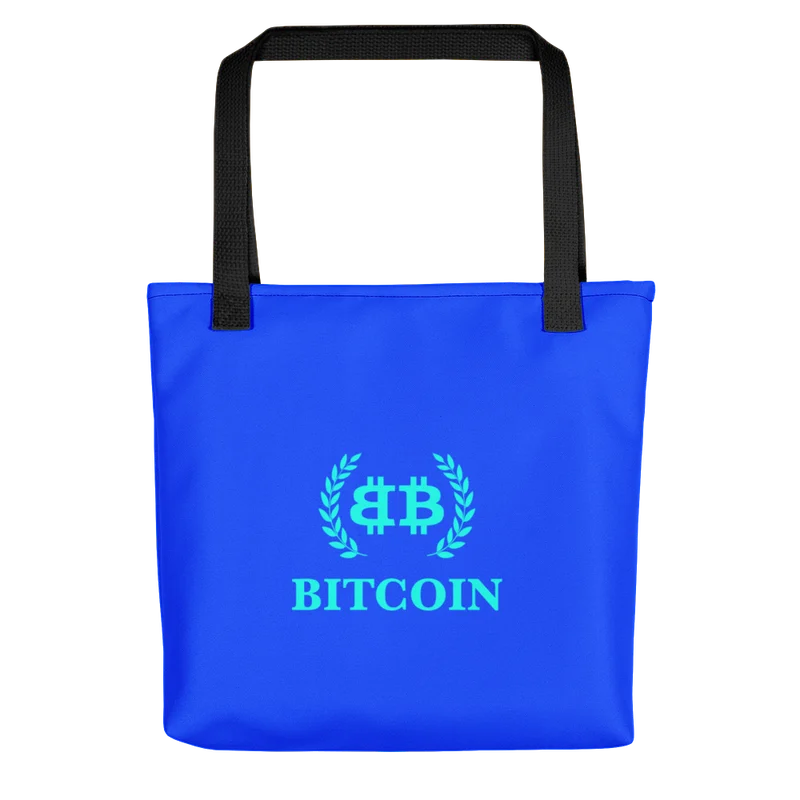 Bitcoin Laurel Leaves Logo Tote Bag