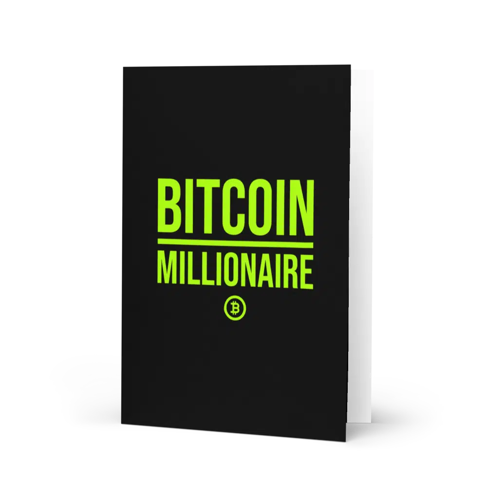 Bitcoin Millionaire Greeting Card