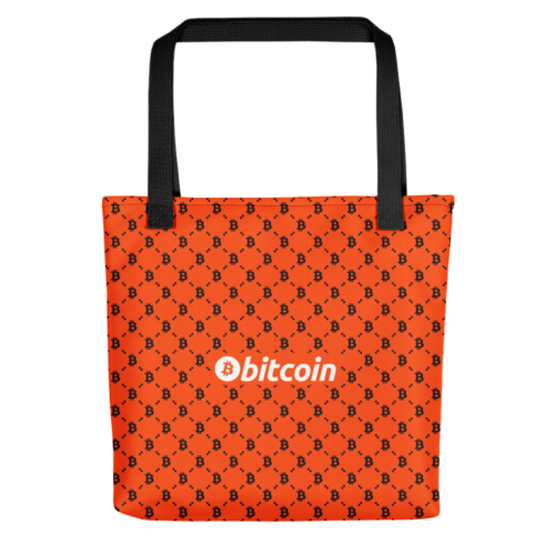 Bitcoin Orange Fashion Tote Bag