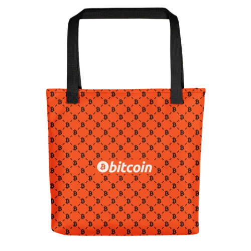 Bitcoin Orange Fashion Tote Bag