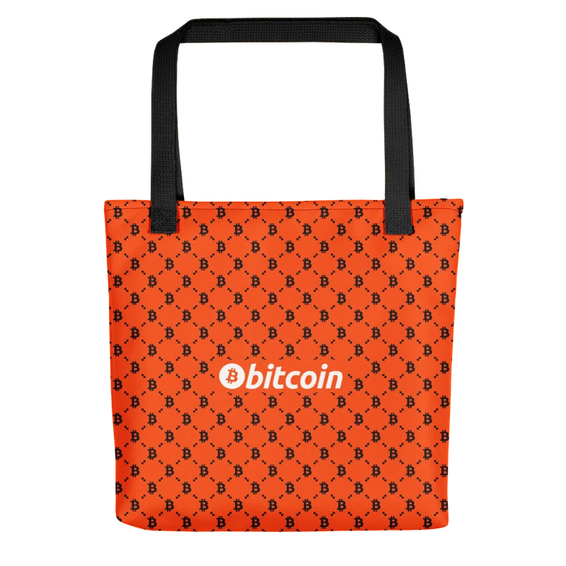 Bitcoin Orange Fashion Tote Bag