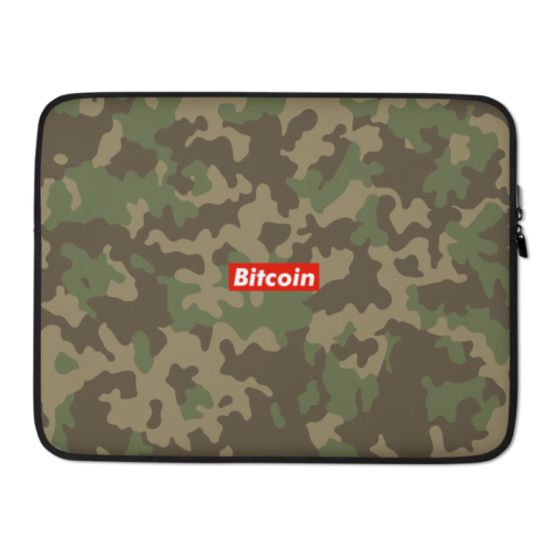 Bitcoin (RED) Camouflage Laptop Sleeve