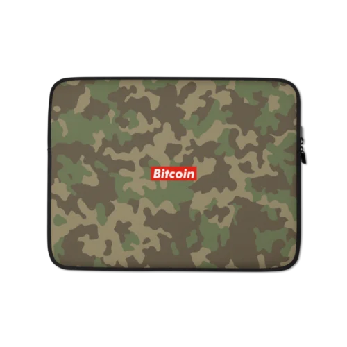 Bitcoin (RED) Camouflage Laptop Sleeve