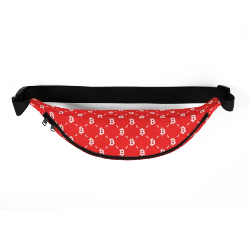 Bitcoin Red Fashion Fanny Pack