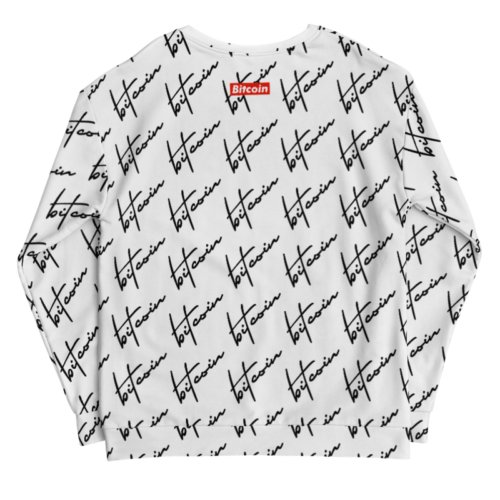 Bitcoin Text Print Fashion Sweatshirt