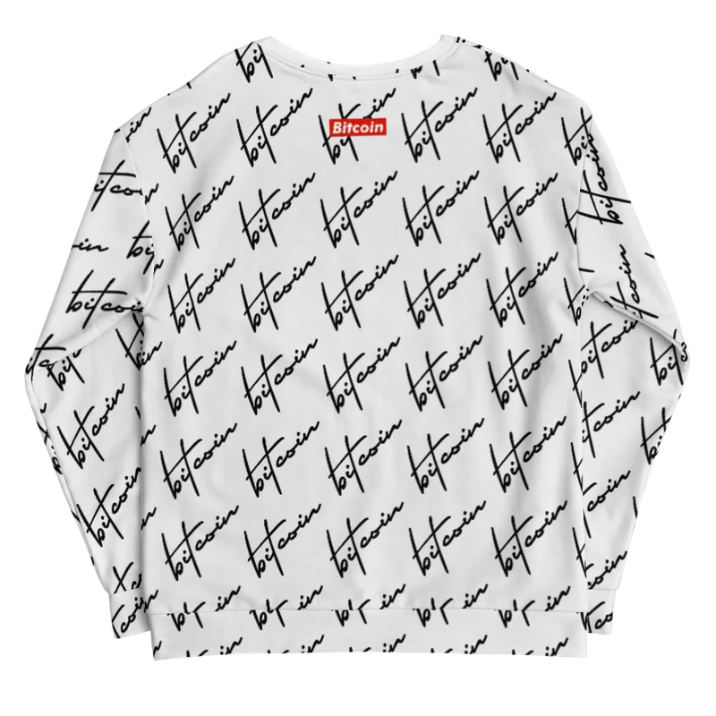 Bitcoin Text Print Fashion Sweatshirt