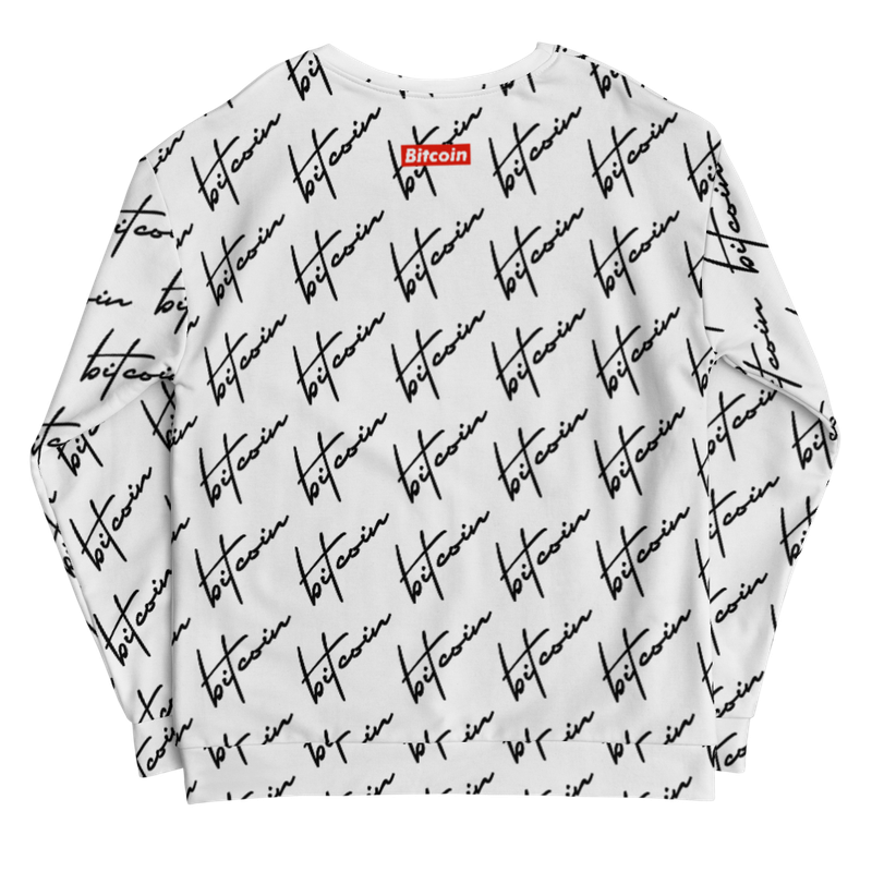 Bitcoin Text Print Fashion Sweatshirt