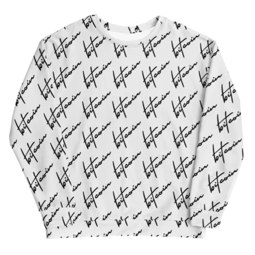 Bitcoin Text Print Fashion Sweatshirt