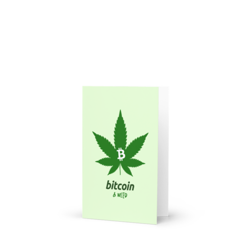 Bitcoin & Weed Greeting Card