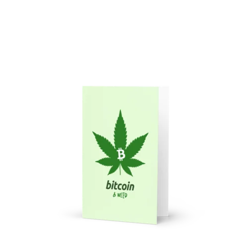 Bitcoin & Weed Greeting Card