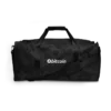 Bitcoin White Logo Black Camouflage Duffle Bag