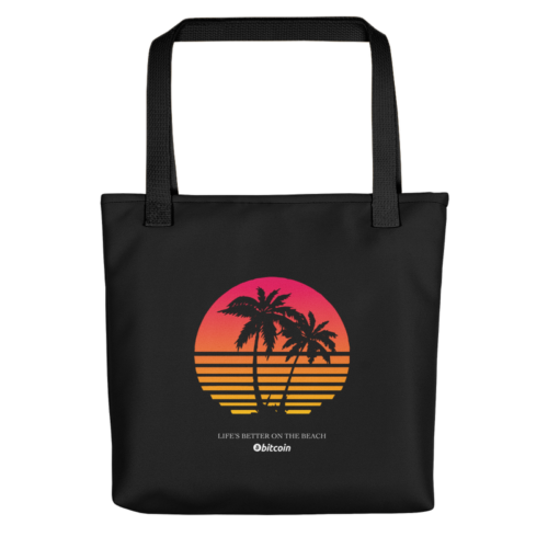 Bitcoin x Life's Better on the Beach Tote Bag