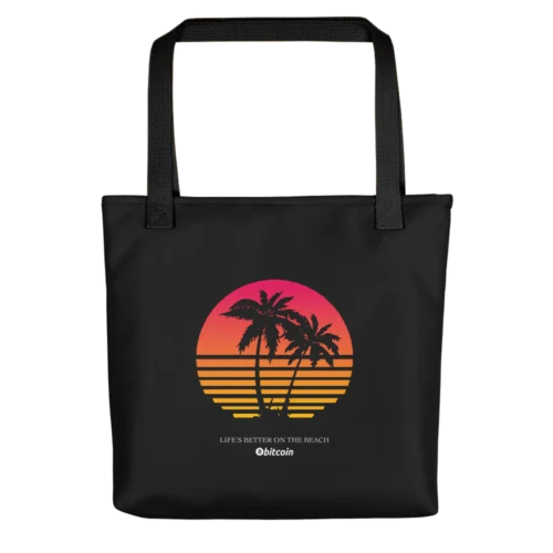 Bitcoin x Life's Better on the Beach Tote Bag