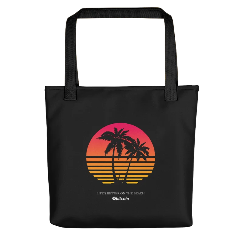 Bitcoin x Life's Better on the Beach Tote Bag