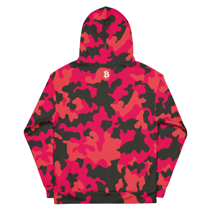 Crypto Girl Coral Camo Hoodie