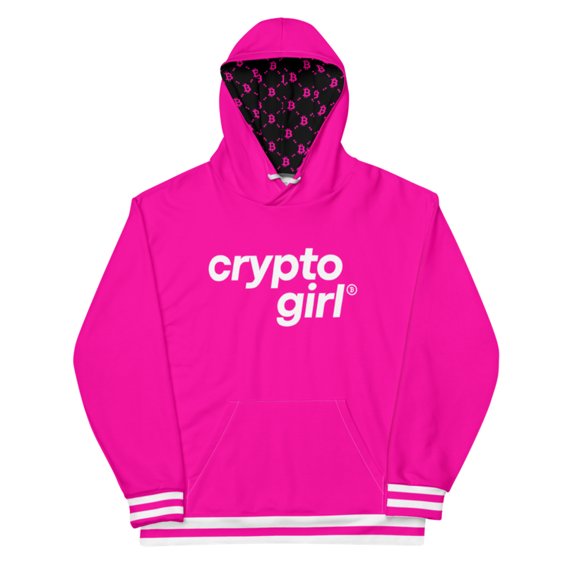 Crypto Girl Pink Hoodie