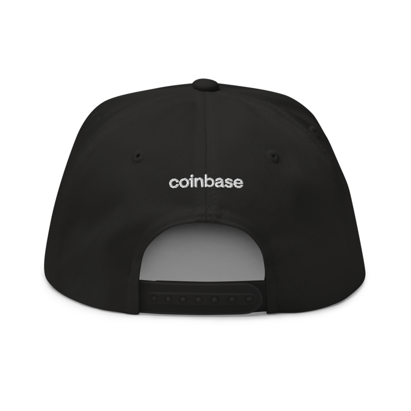 flat bill cap black back 62327a990f9eb - Coinbase Logo Flat Bill Cap