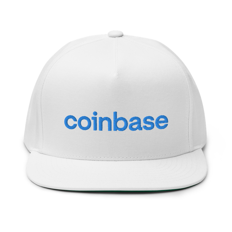 Coinbase Logo Flat Bill Cap - 