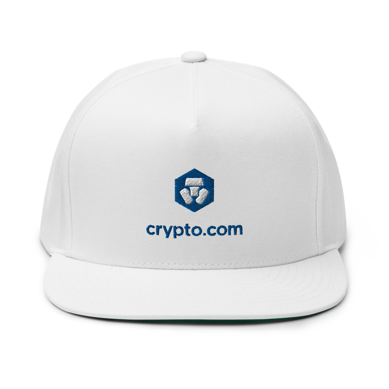 Crypto.com White Flat Bill Cap