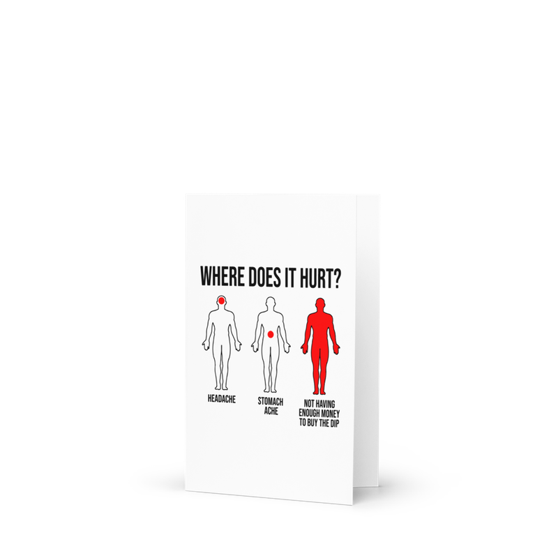 greeting card 4x6 front 622c94295664e - Where Does It Hurt Meme Greeting Card