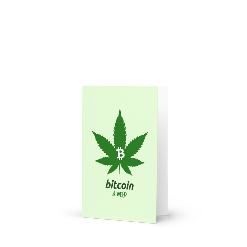 greeting card 4x6 front 622ca83dbfc9b - Bitcoin & Weed Greeting Card
