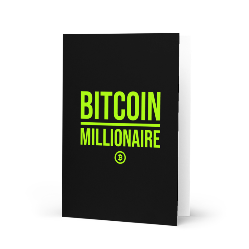 greeting card 5.83x8.27 front 622c8a1c5c4d5 - Bitcoin Millionaire Greeting Card