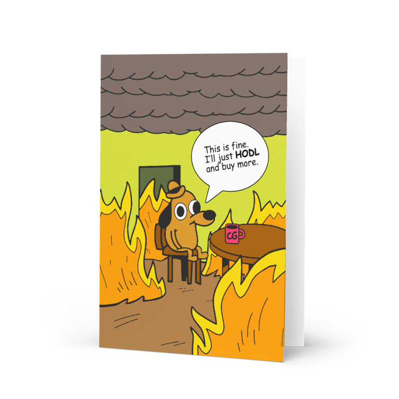 This is Fine Meme Greeting Card