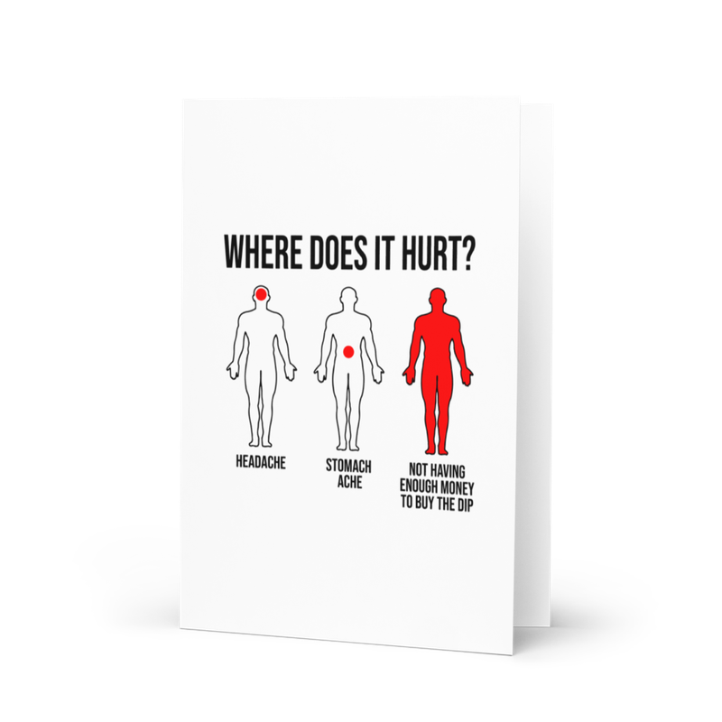 greeting card 5.83x8.27 front 622c94295647b - Where Does It Hurt Meme Greeting Card
