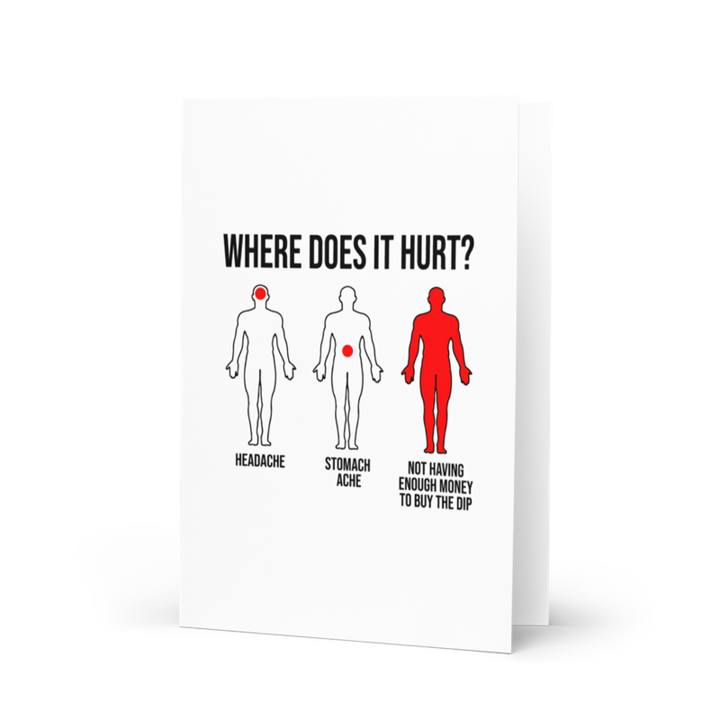 Where Does It Hurt Meme Greeting Card