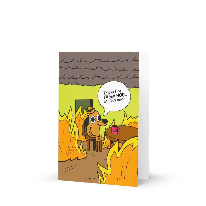 greeting card 5x7 front 622c913b829de - This is Fine Meme Greeting Card