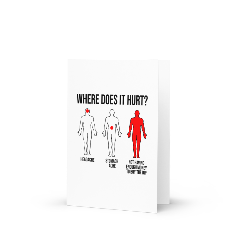 greeting card 5x7 front 622c9429567a0 - Where Does It Hurt Meme Greeting Card