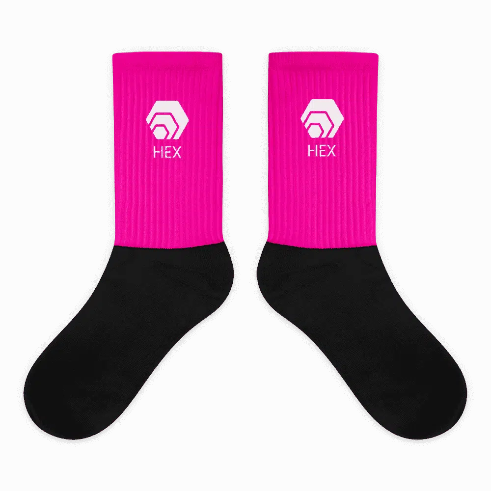 HEX Deep Pink Socks