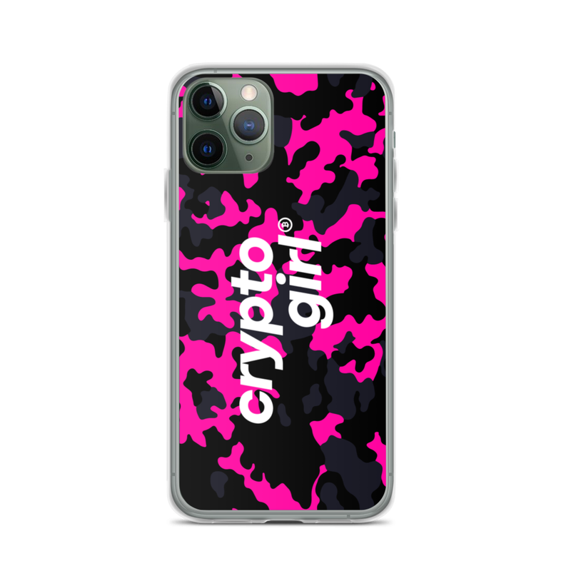 iphone case iphone 11 pro case on phone 623717183b4f8 - Crypto Girl Pink Camouflage iPhone Case