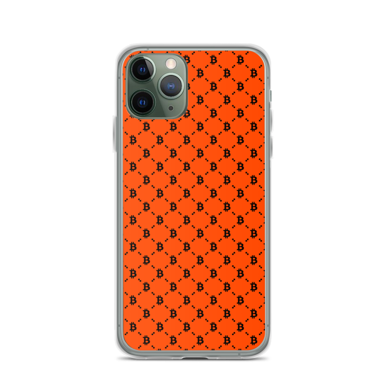 iphone case iphone 11 pro case on phone 62371889c39f3 - Bitcoin Fashion Orange iPhone Case