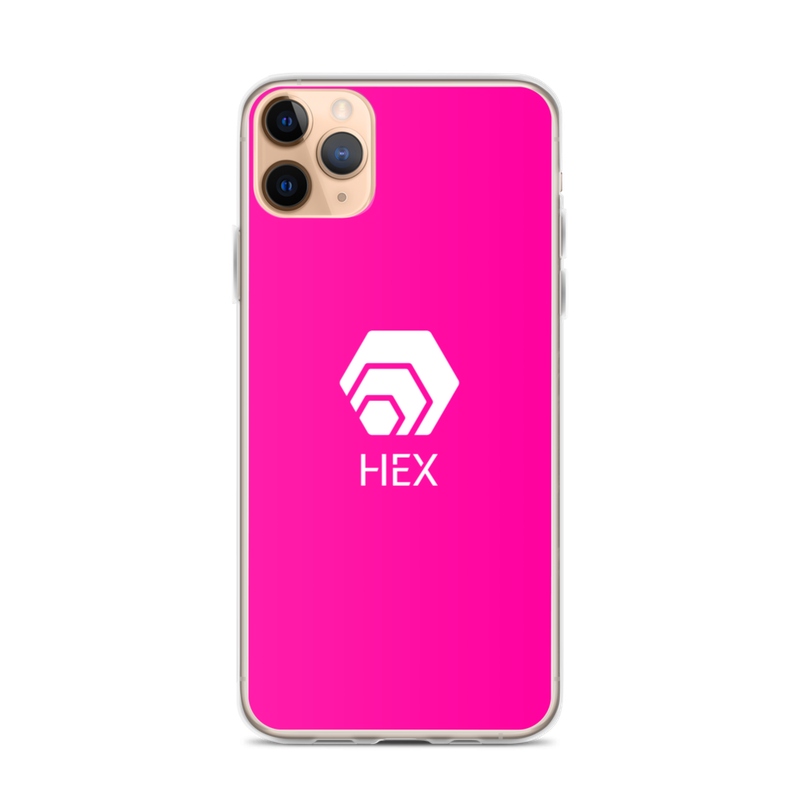 iphone case iphone 11 pro max case on phone 6231efd699985 - HEX Deep Pink iPhone Case