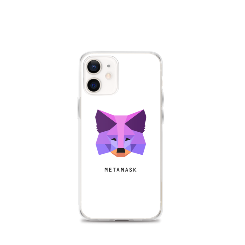 iphone case iphone 12 mini case on phone 623703d3cbba1 - MetaMask Purple Fox iPhone Case