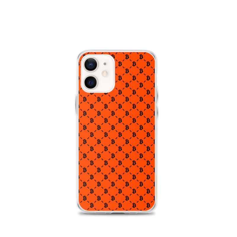iphone case iphone 12 mini case on phone 62371889c3cc8 - Bitcoin Fashion Orange iPhone Case