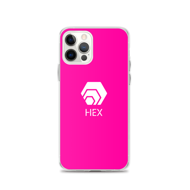 iphone case iphone 12 pro case on phone 6231efd699ab2 - HEX Deep Pink iPhone Case