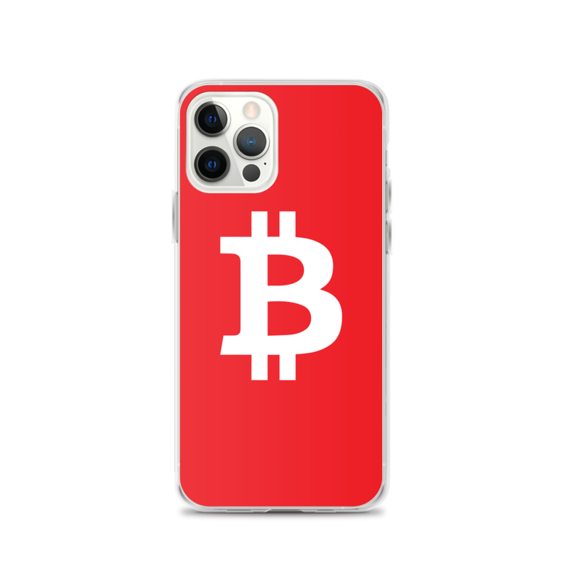 iphone case iphone 12 pro case on phone 623708b5d17f4 - Bitcoin Red iPhone Case
