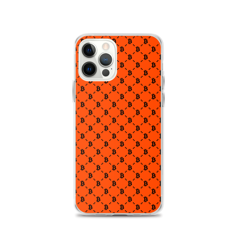 iphone case iphone 12 pro case on phone 62371889c3da8 - Bitcoin Fashion Orange iPhone Case