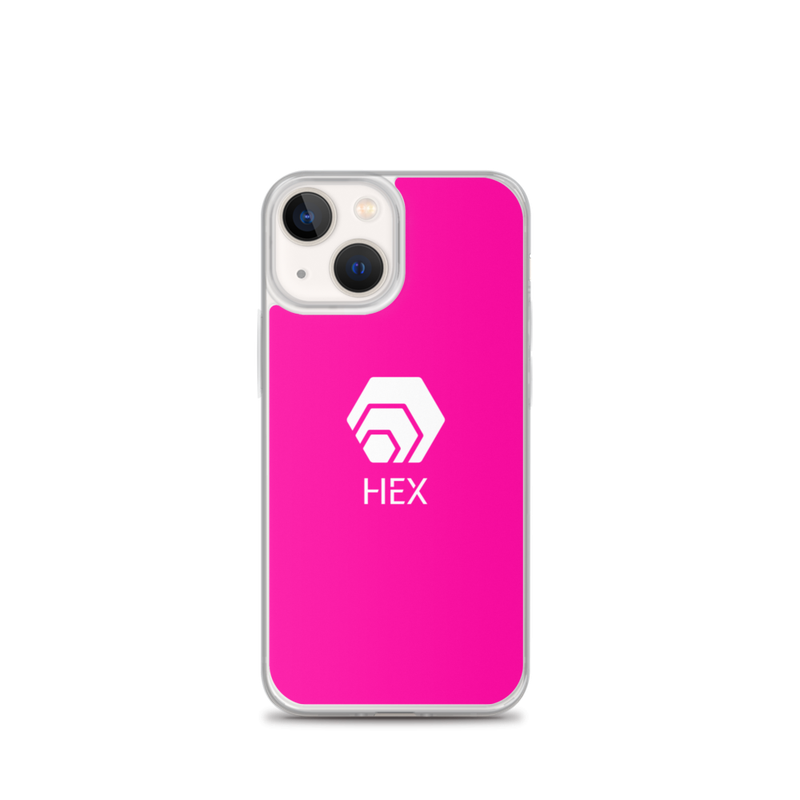 iphone case iphone 13 mini case on phone 6231efd699b70 - HEX Deep Pink iPhone Case